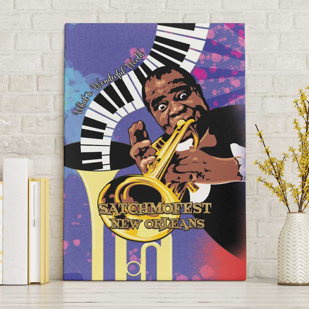 Satchmofest What a Wonderful World Canvas Wall Art King Of Jazz SummerFest - African Pride