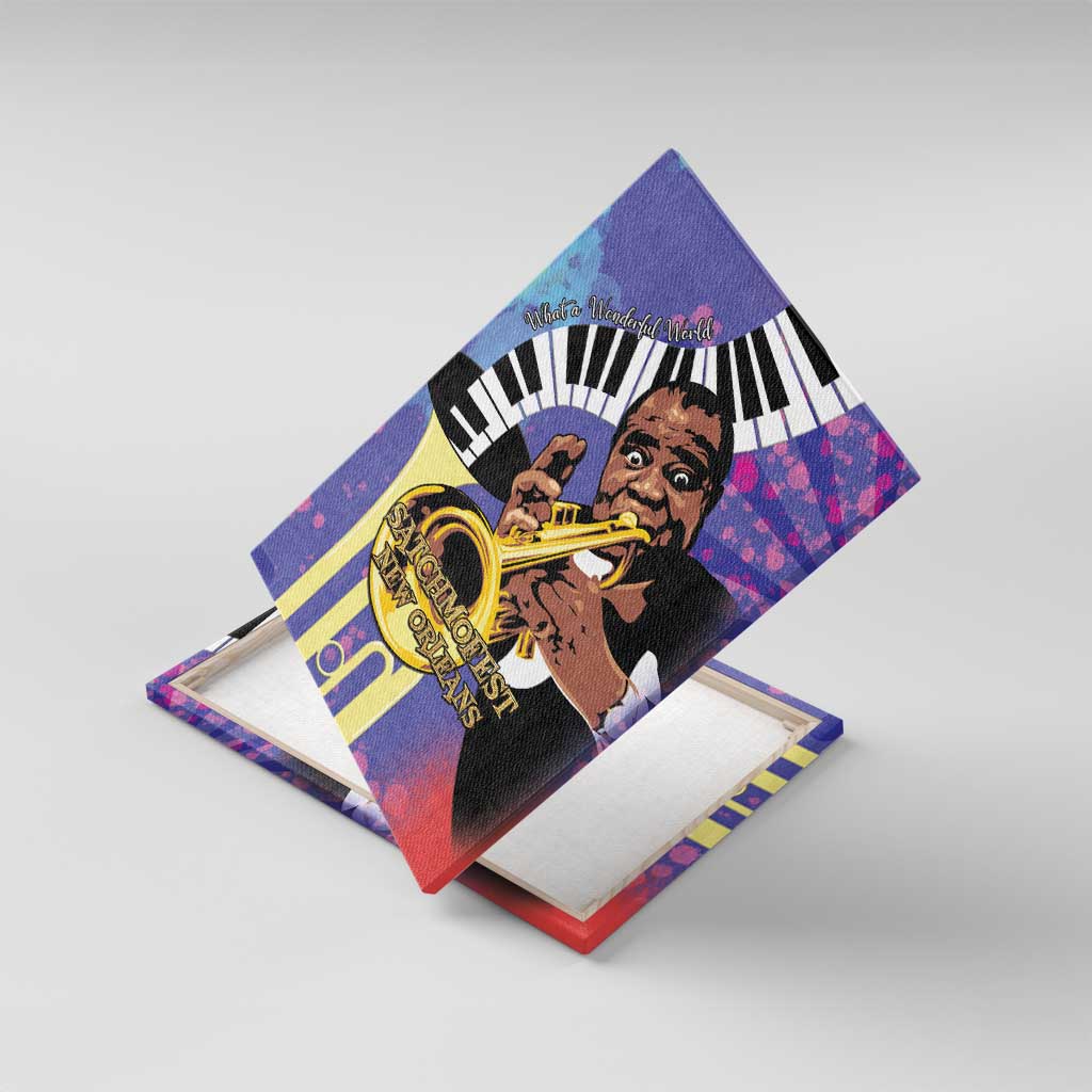 Satchmofest What a Wonderful World Canvas Wall Art King Of Jazz SummerFest - African Pride
