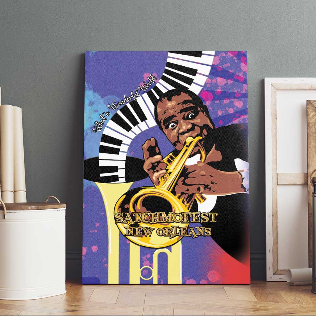 Satchmofest What a Wonderful World Canvas Wall Art King Of Jazz SummerFest - African Pride