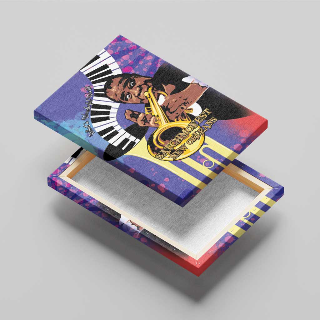 Satchmofest What a Wonderful World Canvas Wall Art King Of Jazz SummerFest - African Pride