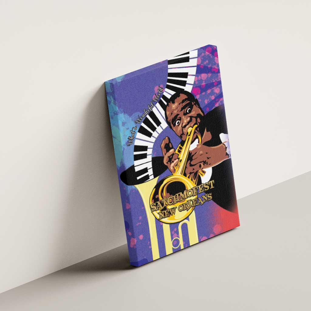 Satchmofest What a Wonderful World Canvas Wall Art King Of Jazz SummerFest - African Pride