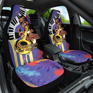Satchmofest What a Wonderful World Car Seat Cover King Of Jazz SummerFest - African Pride