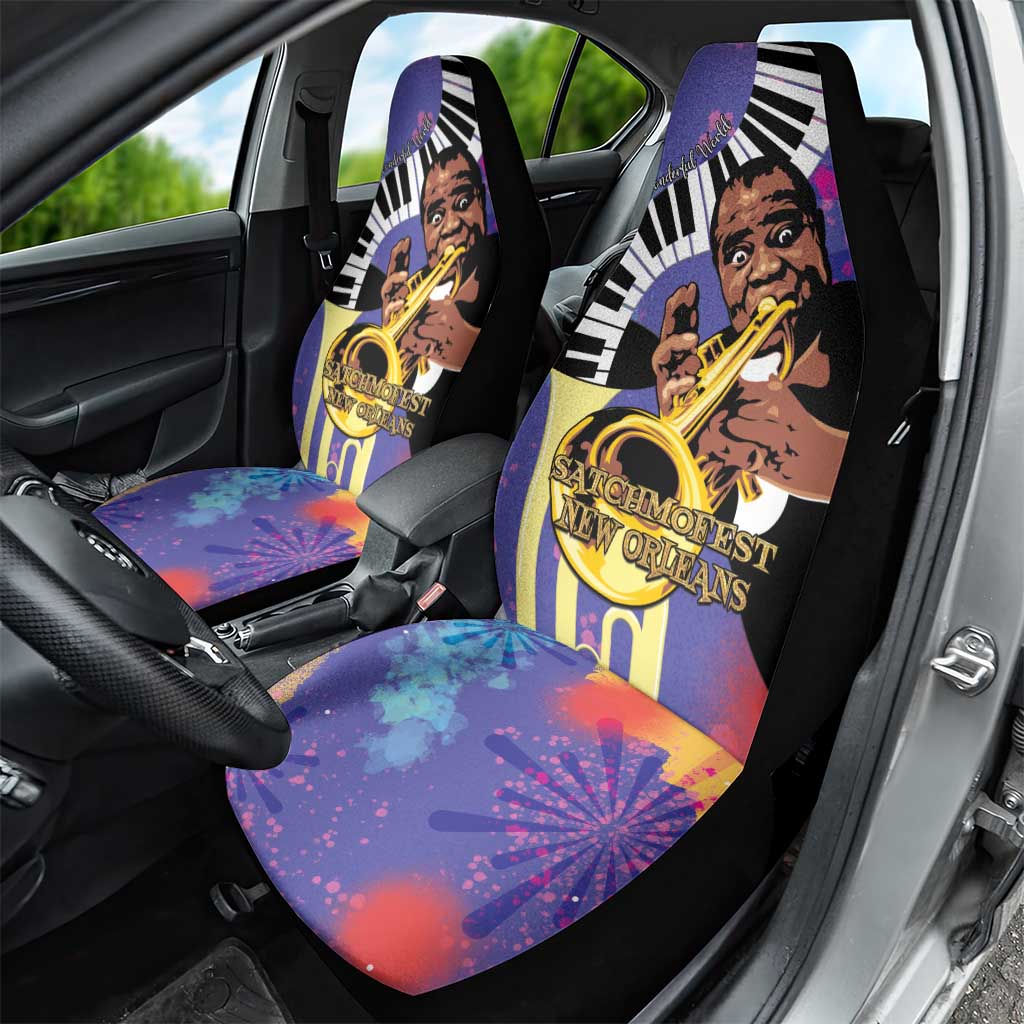Satchmofest What a Wonderful World Car Seat Cover King Of Jazz SummerFest - African Pride