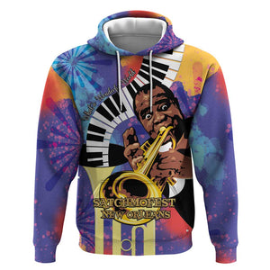 Satchmofest What a Wonderful World Hoodie King Of Jazz SummerFest - African Pride