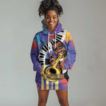 Satchmofest What a Wonderful World Hoodie Dress King Of Jazz SummerFest - African Pride