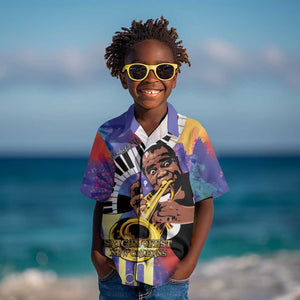 Satchmofest What a Wonderful World Kid Hawaiian Shirt King Of Jazz SummerFest - African Pride