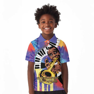 Satchmofest What a Wonderful World Kid Polo Shirt King Of Jazz SummerFest - African Pride