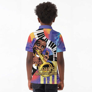 Satchmofest What a Wonderful World Kid Polo Shirt King Of Jazz SummerFest - African Pride