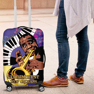 Satchmofest What a Wonderful World Luggage Cover King Of Jazz SummerFest - African Pride