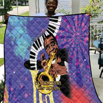 Satchmofest What a Wonderful World Quilt King Of Jazz SummerFest - African Pride