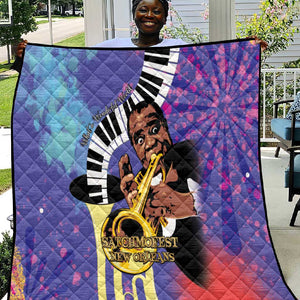 Satchmofest What a Wonderful World Quilt King Of Jazz SummerFest - African Pride