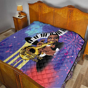 Satchmofest What a Wonderful World Quilt King Of Jazz SummerFest - African Pride