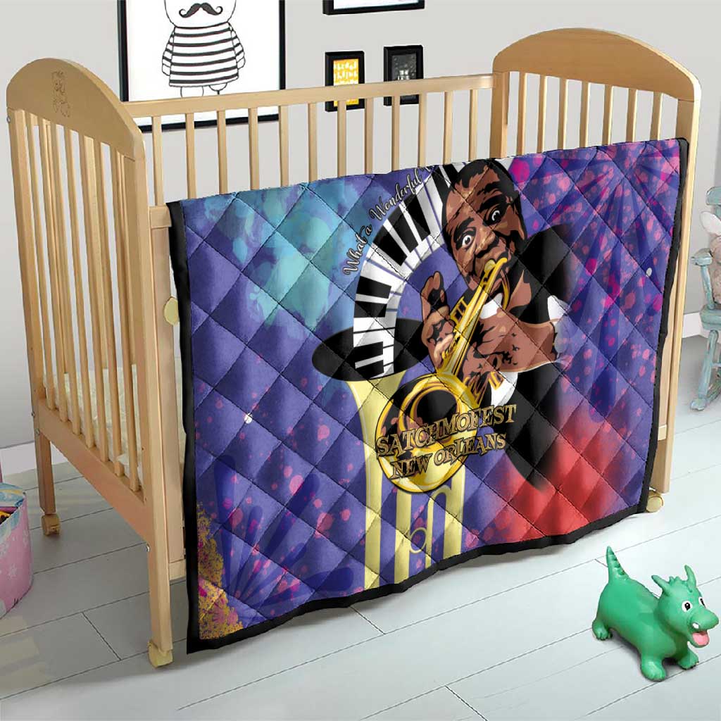 Satchmofest What a Wonderful World Quilt King Of Jazz SummerFest - African Pride