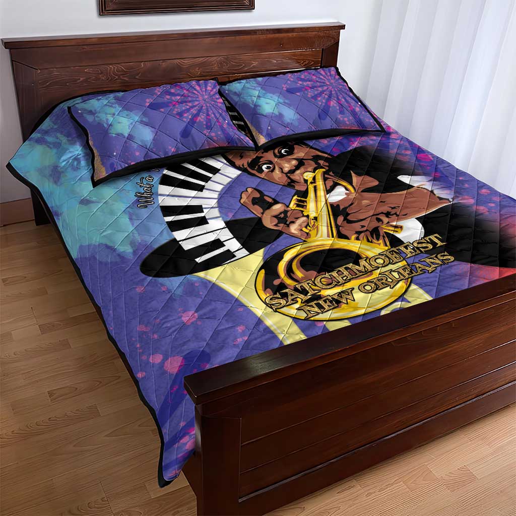Satchmofest What a Wonderful World Quilt Bed Set King Of Jazz SummerFest - African Pride
