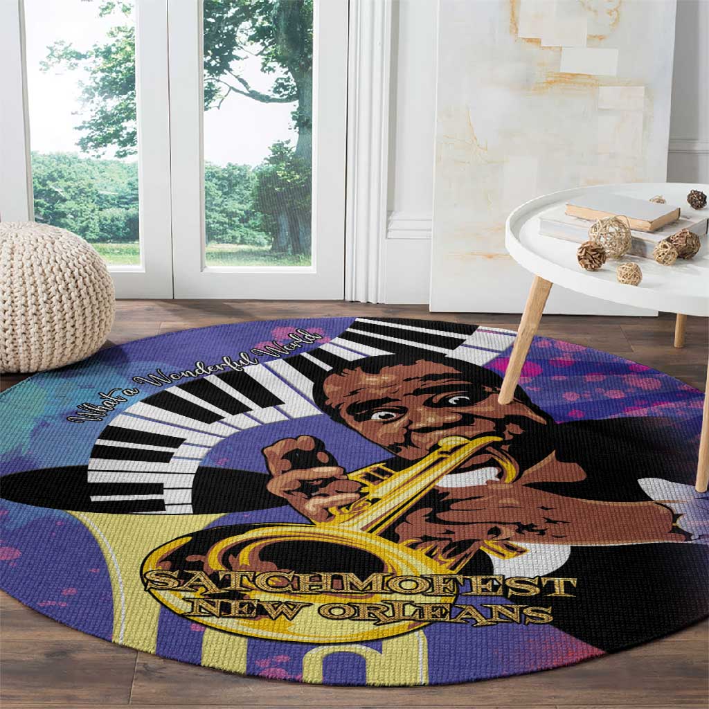 Satchmofest What a Wonderful World Round Carpet King Of Jazz SummerFest - African Pride