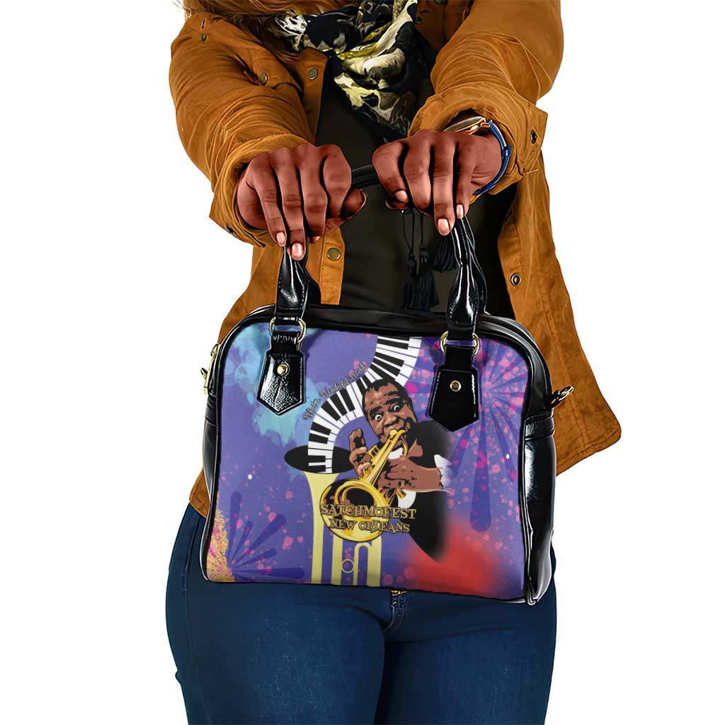 Satchmofest What a Wonderful World Shoulder Handbag King Of Jazz SummerFest - African Pride