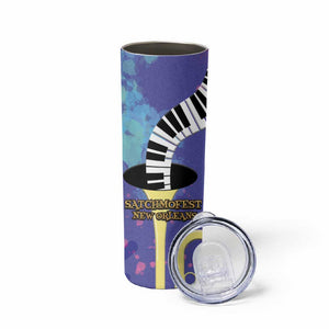 Satchmofest What a Wonderful World Skinny Tumbler King Of Jazz SummerFest - African Pride