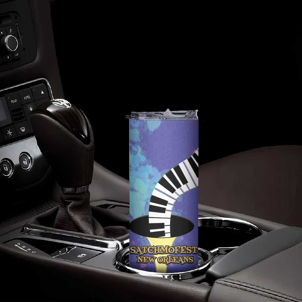 Satchmofest What a Wonderful World Skinny Tumbler King Of Jazz SummerFest - African Pride