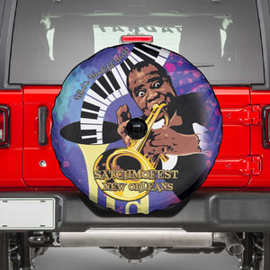 Satchmofest What a Wonderful World Spare Tire Cover King Of Jazz SummerFest - African Pride