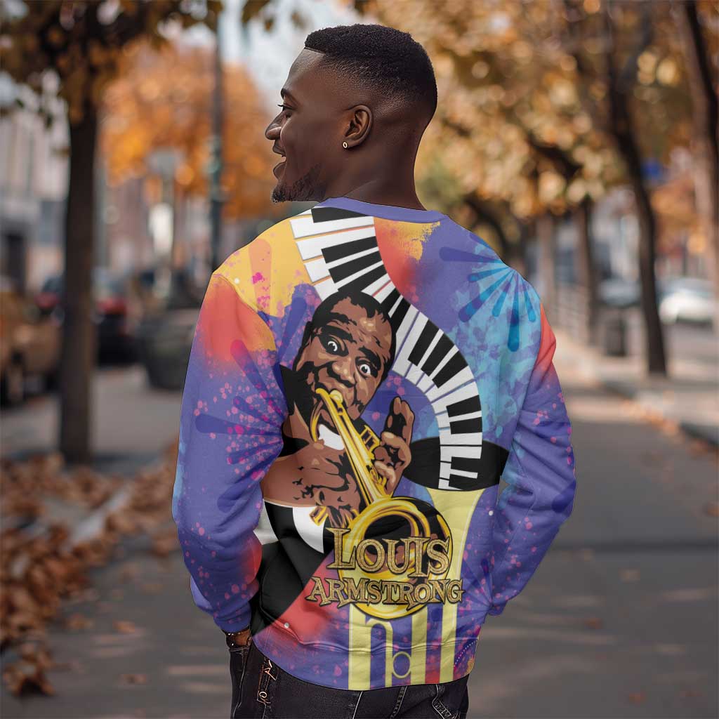 Satchmofest What a Wonderful World Sweatshirt King Of Jazz SummerFest - African Pride