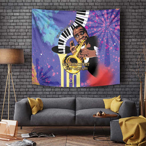 Satchmofest What a Wonderful World Tapestry King Of Jazz SummerFest - African Pride
