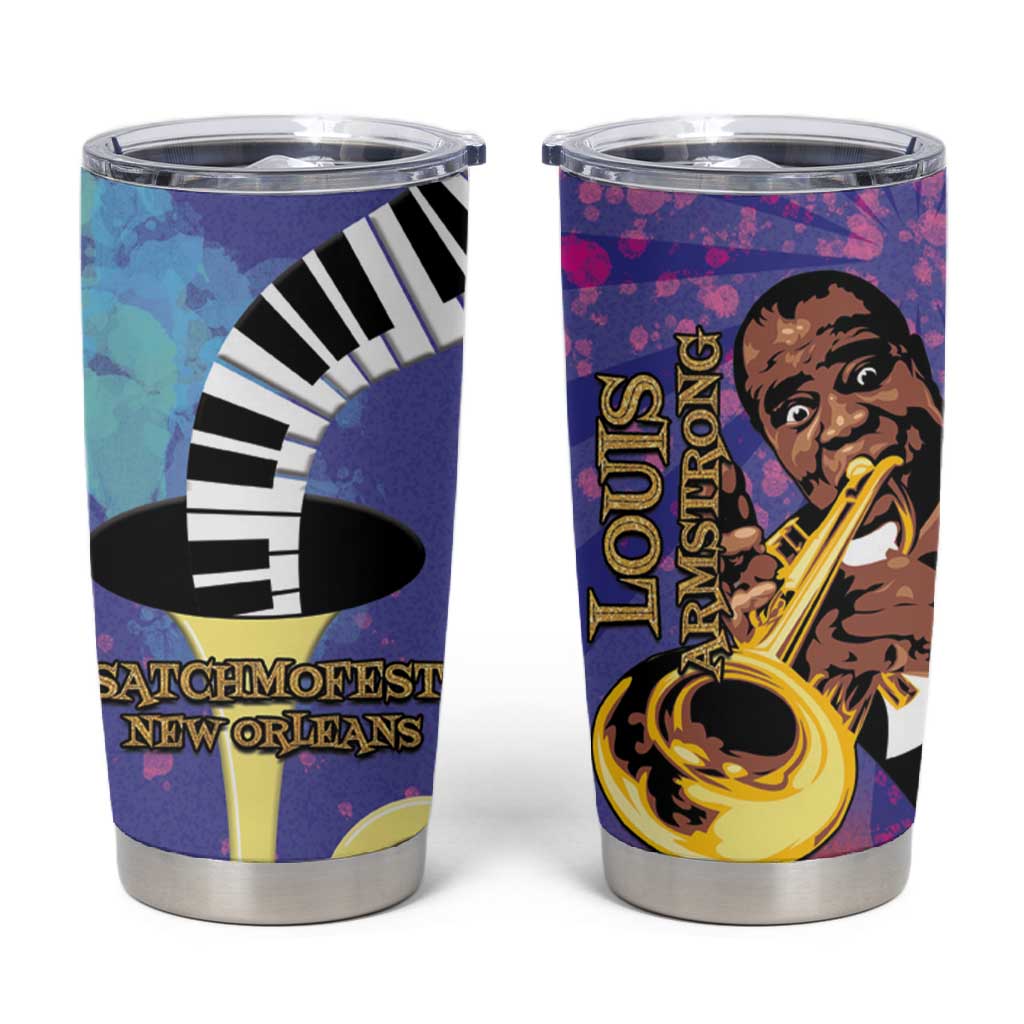 Satchmofest What a Wonderful World Tumbler Cup King Of Jazz SummerFest - African Pride