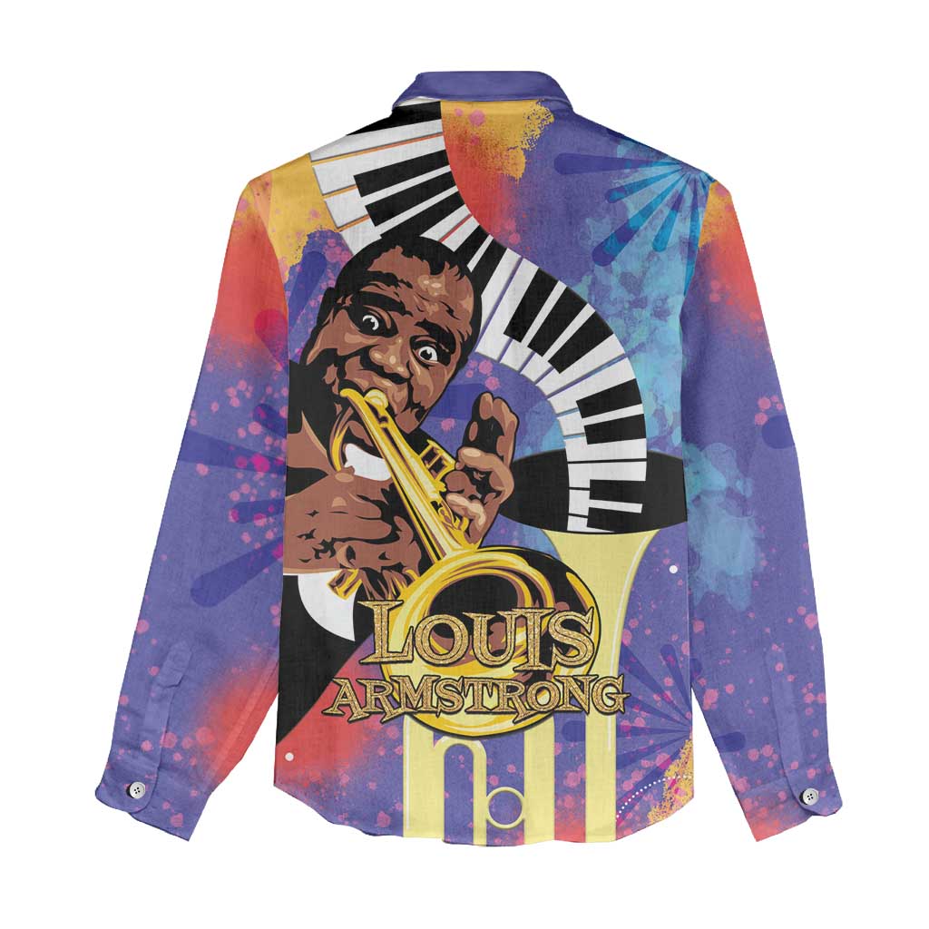 Satchmofest What a Wonderful World Women Casual Shirt King Of Jazz SummerFest - African Pride