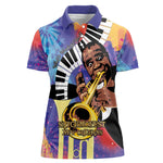 Satchmofest What a Wonderful World Women Polo Shirt King Of Jazz SummerFest - African Pride