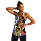 Satchmofest What a Wonderful World Women Racerback Tank King Of Jazz SummerFest - African Pride