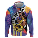 Satchmofest What a Wonderful World Zip Hoodie King Of Jazz SummerFest - African Pride