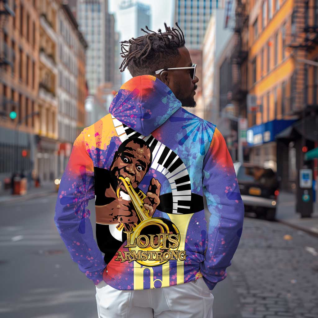Satchmofest What a Wonderful World Zip Hoodie King Of Jazz SummerFest - African Pride