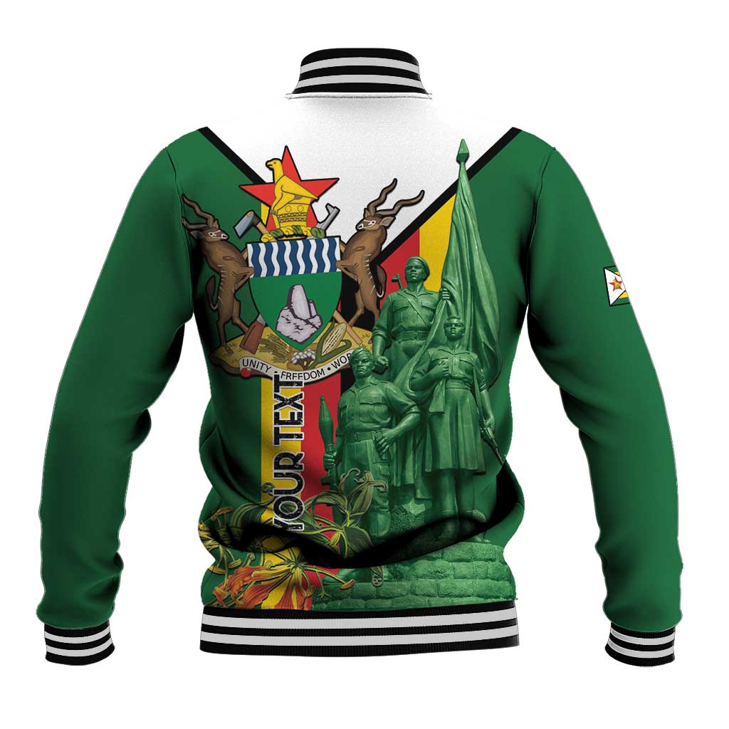 Personalized Zimbabwe Heroes' Day Baseball Jacket Nyika yeZimbabwe Monument - Coat Of Arms - African Pride