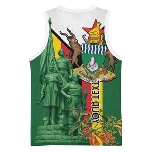 Personalized Zimbabwe Heroes' Day Basketball Jersey Nyika yeZimbabwe Monument - Coat Of Arms - African Pride