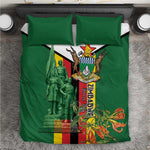 Zimbabwe Heroes' Day Bedding Set Nyika yeZimbabwe Monument - Coat Of Arms - African Pride