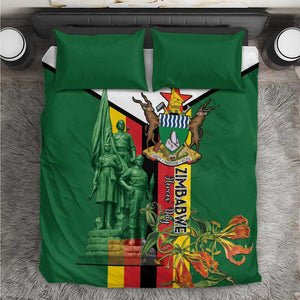 Zimbabwe Heroes' Day Bedding Set Nyika yeZimbabwe Monument - Coat Of Arms - African Pride