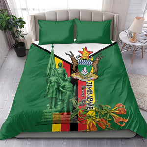 Zimbabwe Heroes' Day Bedding Set Nyika yeZimbabwe Monument - Coat Of Arms - African Pride