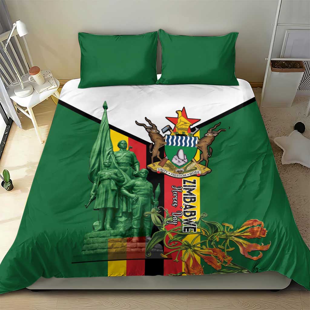 Zimbabwe Heroes' Day Bedding Set Nyika yeZimbabwe Monument - Coat Of Arms - African Pride