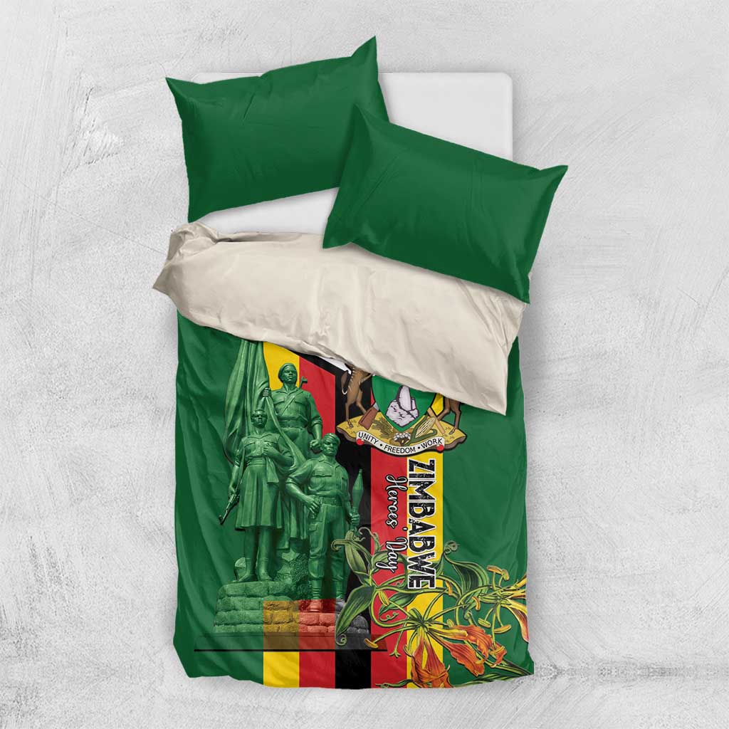 Zimbabwe Heroes' Day Bedding Set Nyika yeZimbabwe Monument - Coat Of Arms - African Pride