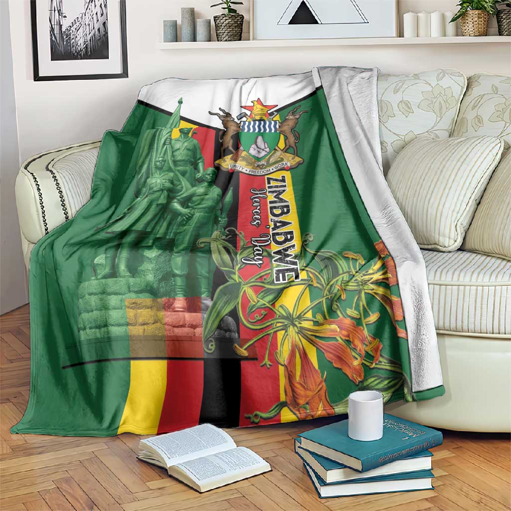 Zimbabwe Heroes' Day Blanket Nyika yeZimbabwe Monument - Coat Of Arms - African Pride