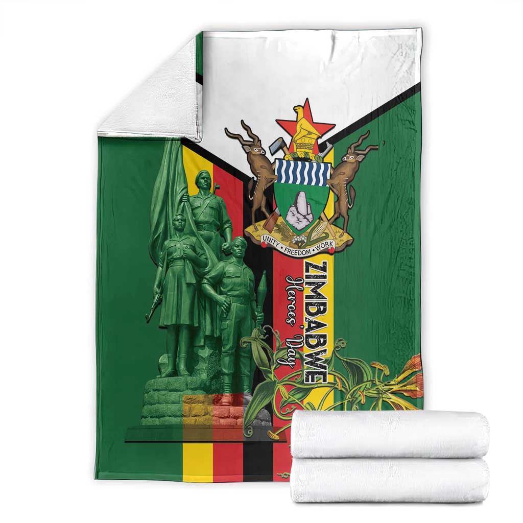 Zimbabwe Heroes' Day Blanket Nyika yeZimbabwe Monument - Coat Of Arms - African Pride