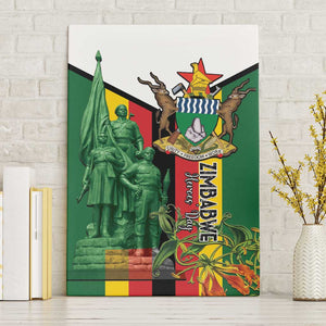 Zimbabwe Heroes' Day Canvas Wall Art Nyika yeZimbabwe Monument - Coat Of Arms - African Pride
