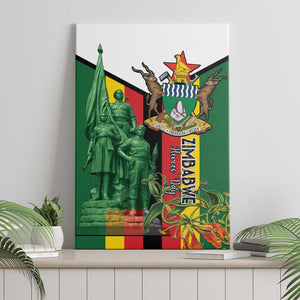 Zimbabwe Heroes' Day Canvas Wall Art Nyika yeZimbabwe Monument - Coat Of Arms - African Pride