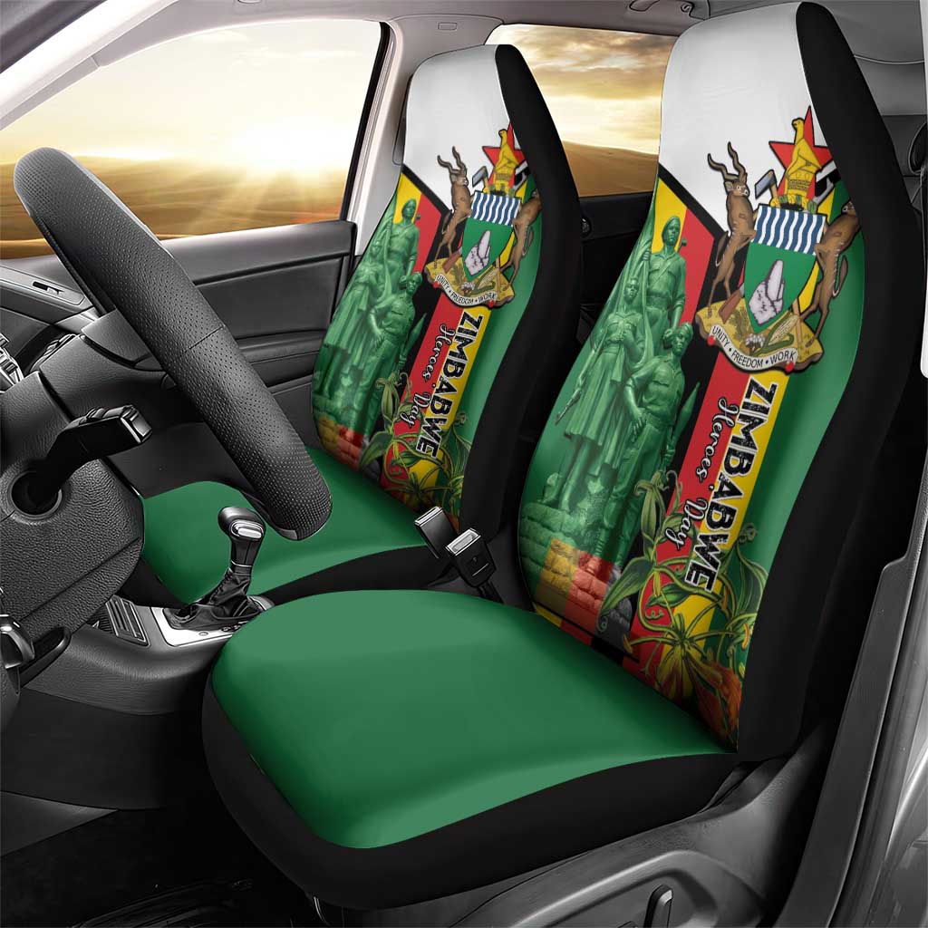 Zimbabwe Heroes' Day Car Seat Cover Nyika yeZimbabwe Monument - Coat Of Arms - African Pride