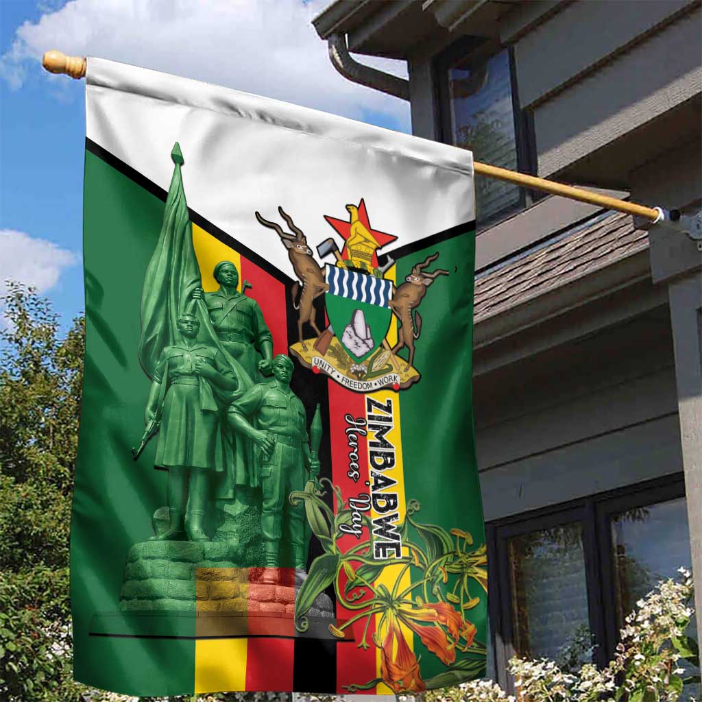 Zimbabwe Heroes' Day Garden Flag Nyika yeZimbabwe Monument - Coat Of Arms - African Pride