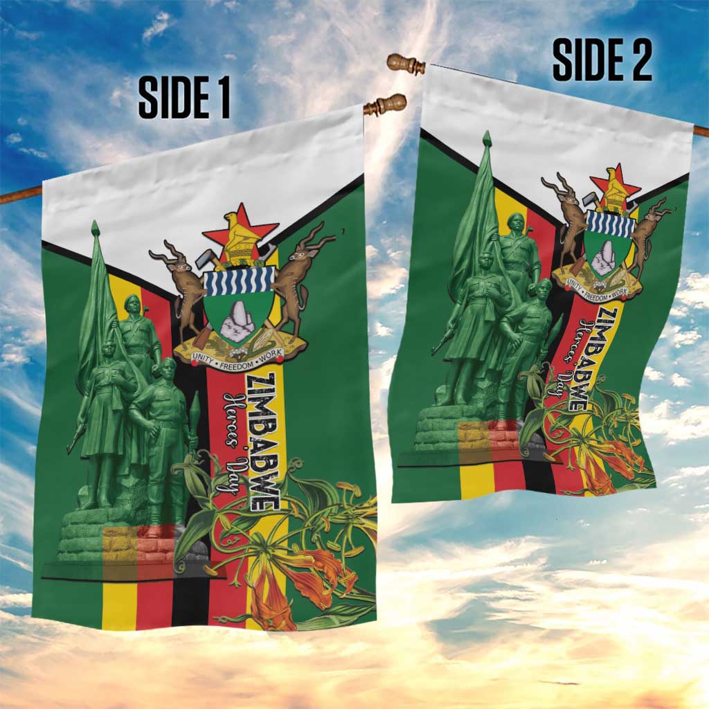 Zimbabwe Heroes' Day Garden Flag Nyika yeZimbabwe Monument - Coat Of Arms - African Pride