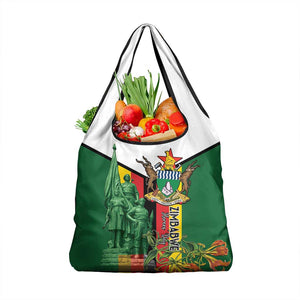 Zimbabwe Heroes' Day Grocery Bag Nyika yeZimbabwe Monument - Coat Of Arms - African Pride