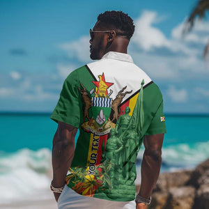 Personalized Zimbabwe Heroes' Day Hawaiian Shirt Nyika yeZimbabwe Monument - Coat Of Arms - African Pride