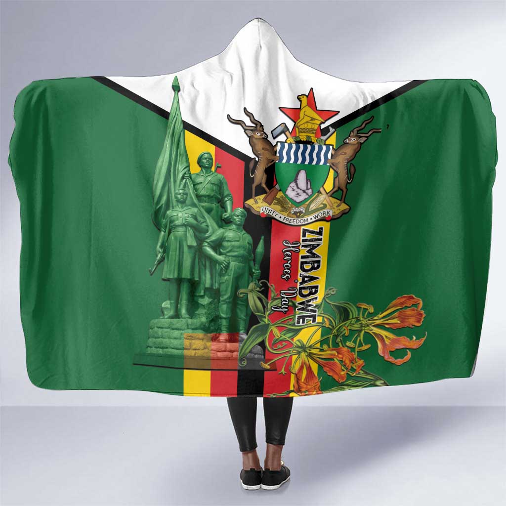 Zimbabwe Heroes' Day Hooded Blanket Nyika yeZimbabwe Monument - Coat Of Arms - African Pride