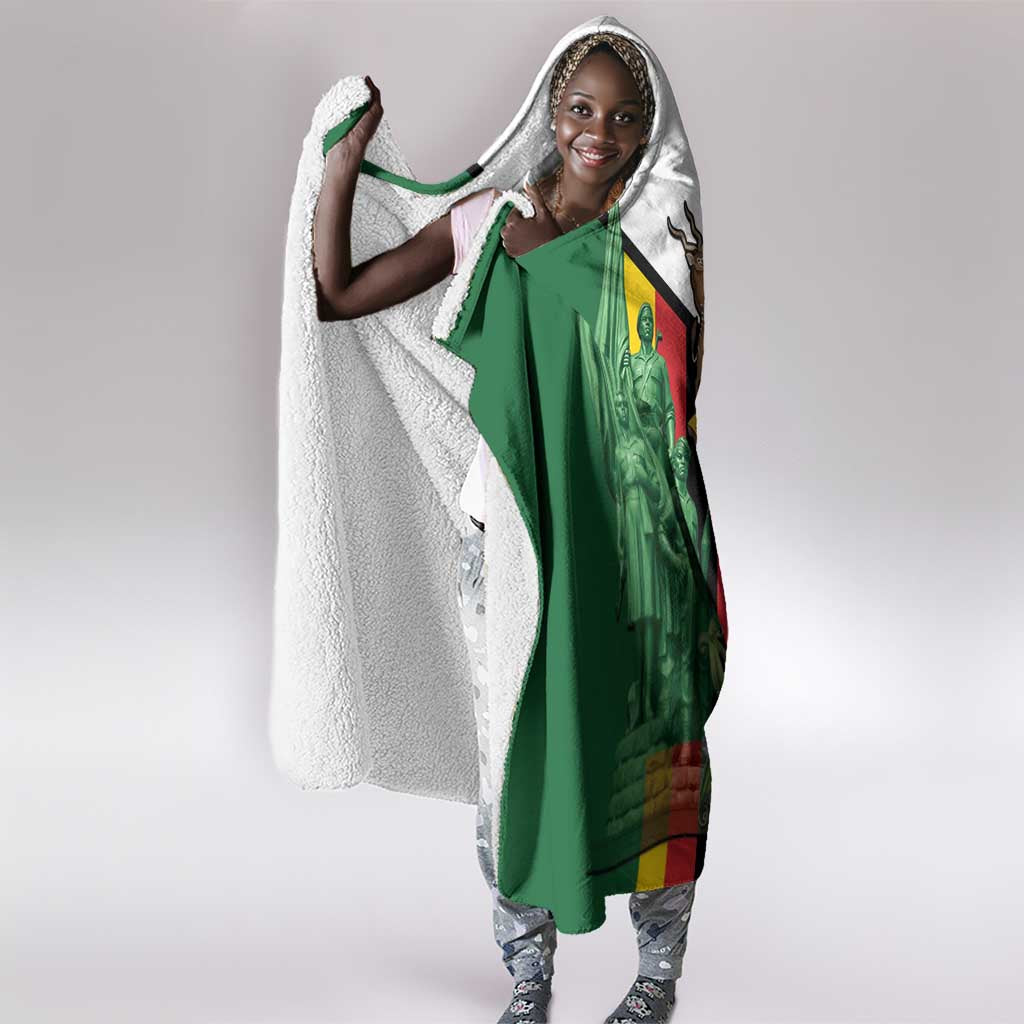 Zimbabwe Heroes' Day Hooded Blanket Nyika yeZimbabwe Monument - Coat Of Arms - African Pride