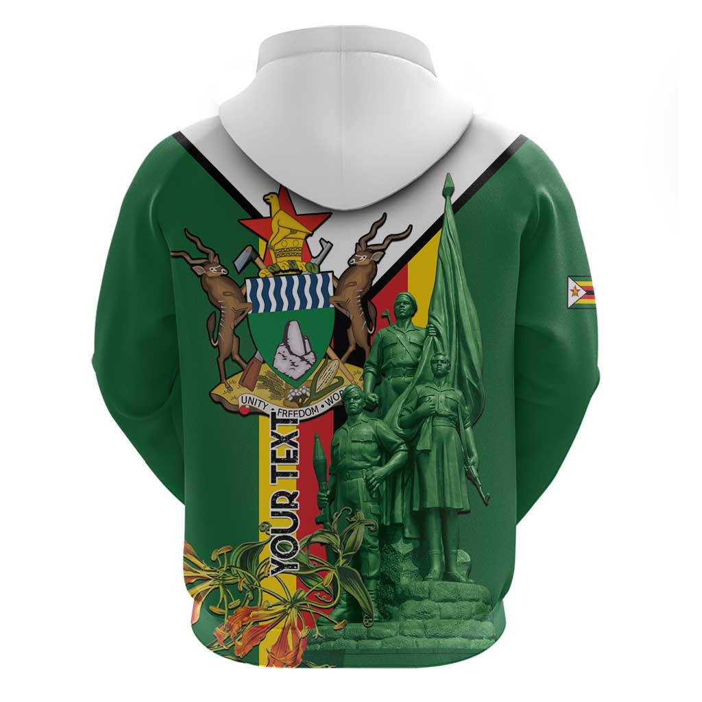 Personalized Zimbabwe Heroes' Day Hoodie Nyika yeZimbabwe Monument - Coat Of Arms - African Pride